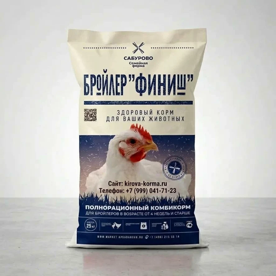 Бройлер ФИНИШ — финишный комбикорм для цыплят-бройлеров (28-42 дня)