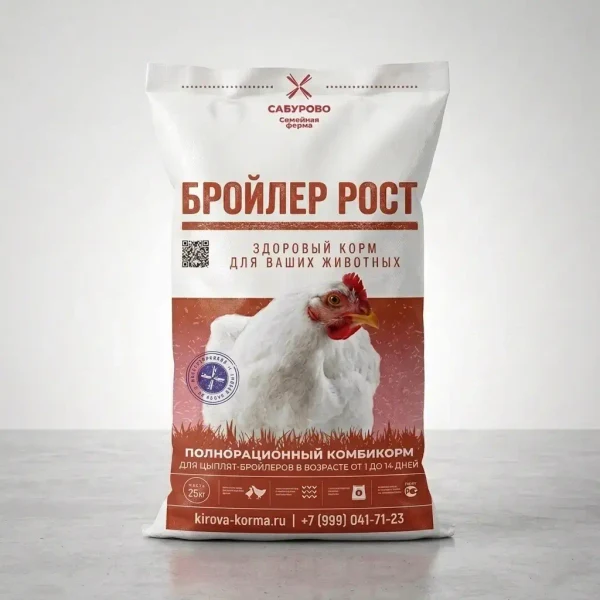Бройлер РОСТ — комбикорм для цыплят-бройлеров (14-28 дней)